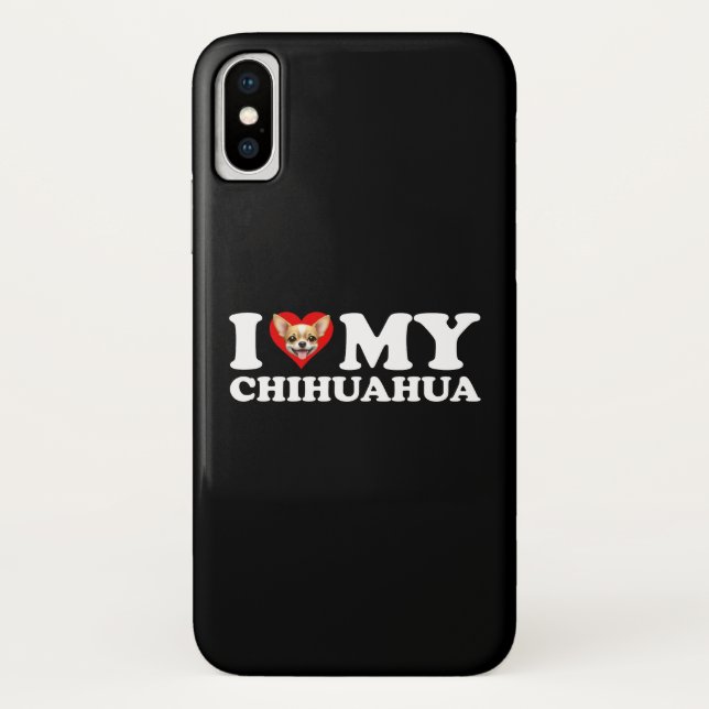I Liebe (Herz) Mein Chihuahua Case-Mate iPhone Hülle (Rückseite)