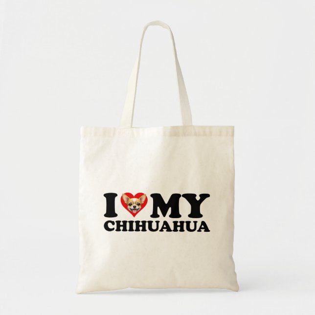 I Liebe (Herz) Mein Chihuahua Tragetasche (Vorne)