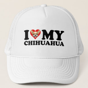 I Liebe (Herz) Mein Chihuahua Truckerkappe
