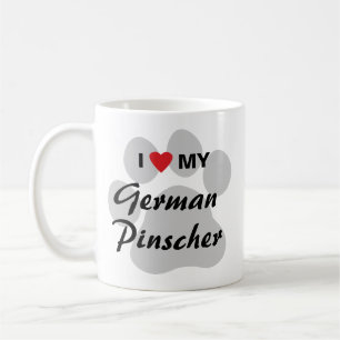 I Liebe (Herz) mein deutscher Pinscher Kaffeetasse