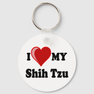 I Liebe (Herz) mein Hund Shih Tzu Schlüsselanhänger