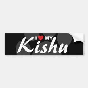 I Liebe (Herz) mein Kishu Autoaufkleber