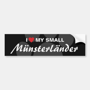 I Liebe (Herz) mein kleines Münsterländer Autoaufkleber