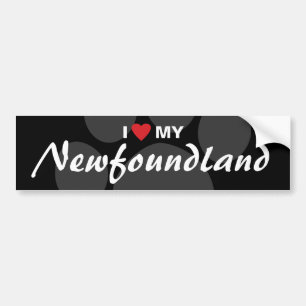 I Liebe (Herz) mein Neufundland Autoaufkleber