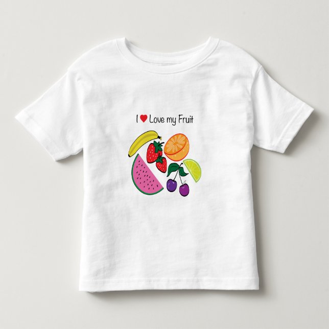 I Liebe (Herz) Mein Obst... Niedlich Kleinkind T-shirt (Vorderseite)