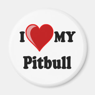 I Liebe (Herz) mein Pitbull Hund Magnet
