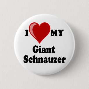 I Liebe (Herz) mein riesiger Schnauzer-Hund Button
