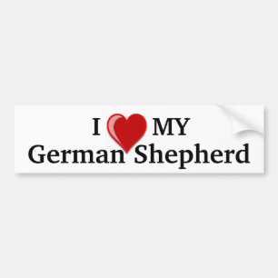 I Liebe (Herz) mein Schäferhund-Hund Autoaufkleber