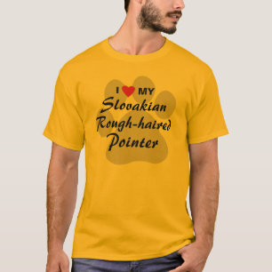 I Liebe (Herz) mein slowakischer Rau-haariger T-Shirt
