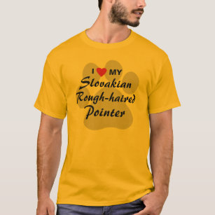 I Liebe (Herz) mein slowakischer Rau-haariger T-Shirt