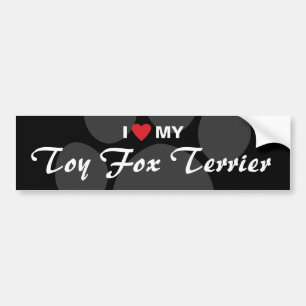 I Liebe (Herz) mein Spielzeugfox-Terrier Autoaufkleber