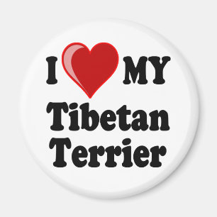 I Liebe (Herz) mein tibetanischer Terrier-Hund Magnet