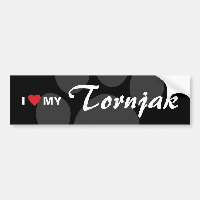 I Liebe (Herz) mein Tornjak Autoaufkleber (Vorne)