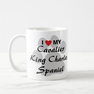 I Liebe (Herz) mein unbekümmerter Königcharles Kaffeetasse