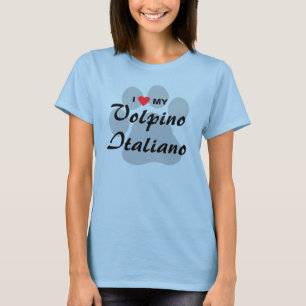 I Liebe (Herz) mein Volpino Italiano T-Shirt