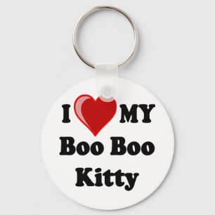 I Liebe (Herz) meine BooBookitty-Katze Schlüsselanhänger