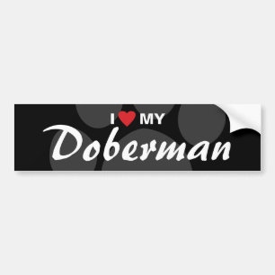 I Liebe (Herz) meine Dobermann-Zucht Autoaufkleber