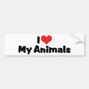 I Liebe Herz meine Tiere - Pet Lover Autoaufkleber