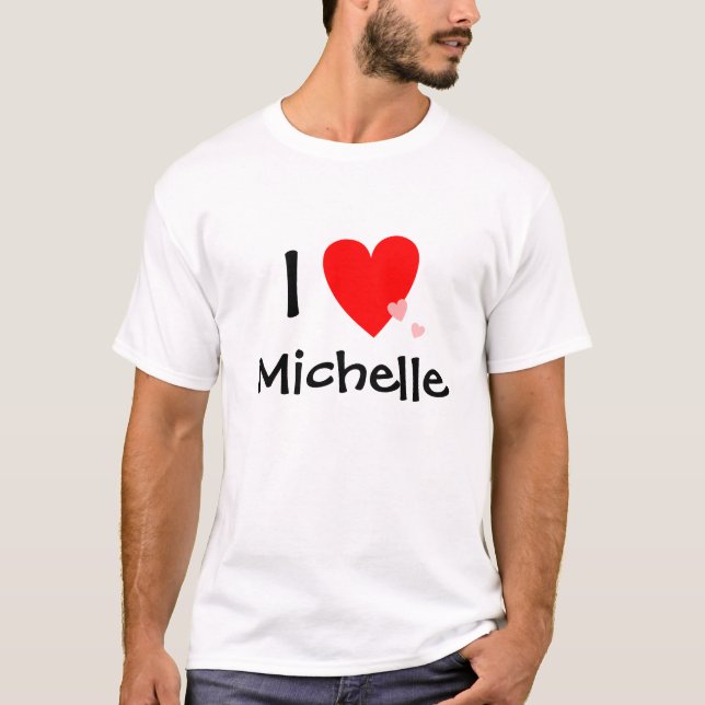 I Liebe (Herz) Michelle T-Shirt (Vorderseite)