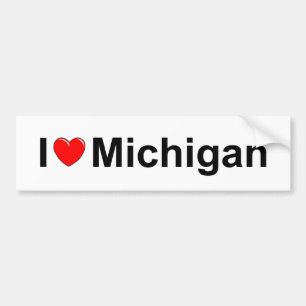 I Liebe (Herz) Michigan Autoaufkleber