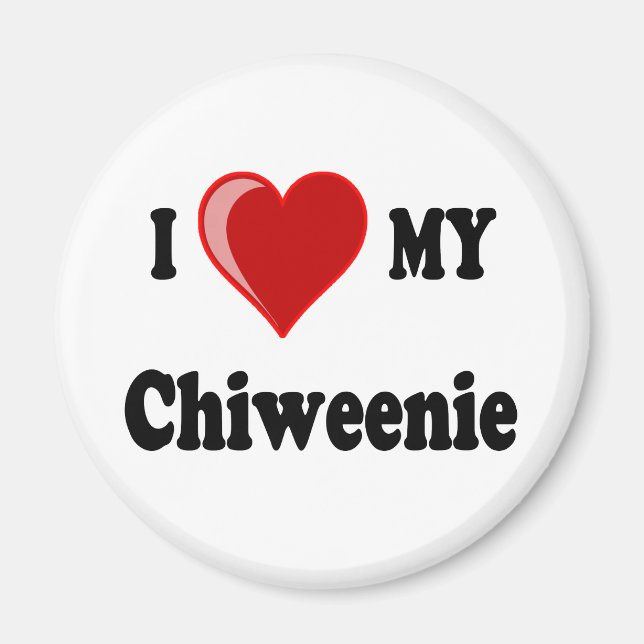 I Liebe (Herz) My Chiweenie Dog Magnet (Vorne)