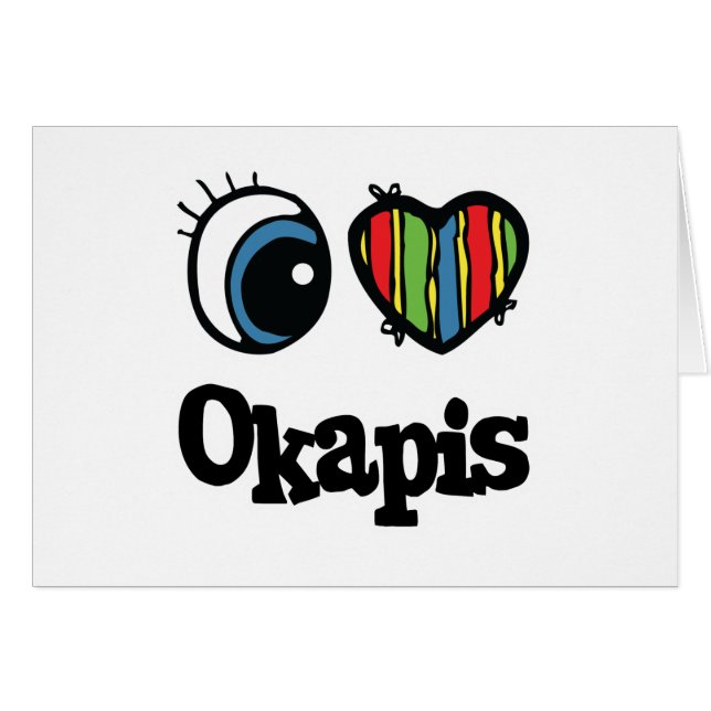 I Liebe (Herz) Okapis (Vorderseite (Horizontal))