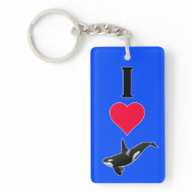 I Liebe (Herz) Orca Killer Wale Niedliches Meeresl