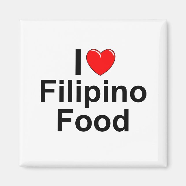 I Liebe (Herz) philippinische Küche Magnet (Vorne)
