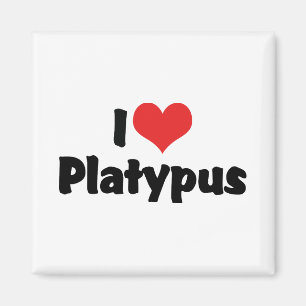 I Liebe Herz Platypus Magnet