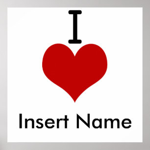 I Liebe (Herz) Poster