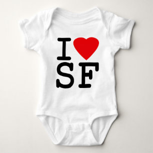 I Liebe-Herz San Francisco Baby Strampler