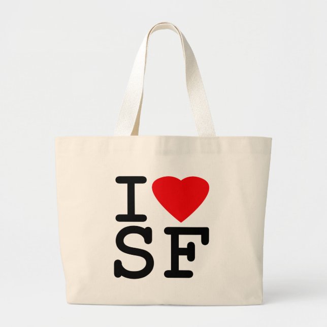I Liebe-Herz San Francisco Jumbo Stoffbeutel (Vorne)