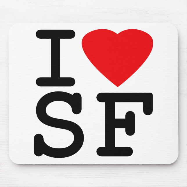I Liebe-Herz San Francisco Mousepad (Vorne)