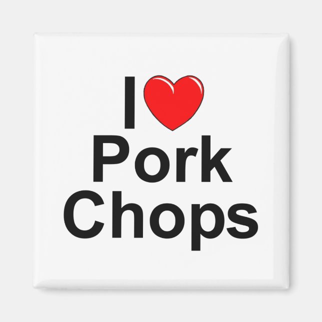 I Liebe (Herz) Schweinekops Magnet (Vorne)