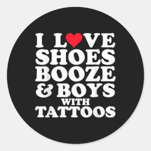 I Liebe (Herz) Scute Ss Niedlich Sss Booze & amp;  Runder Aufkleber