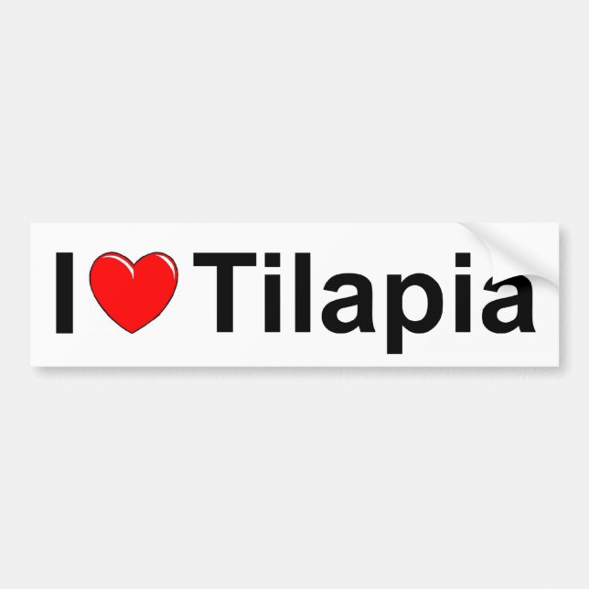 I Liebe(Herz) Tilapia Autoaufkleber (Vorne)
