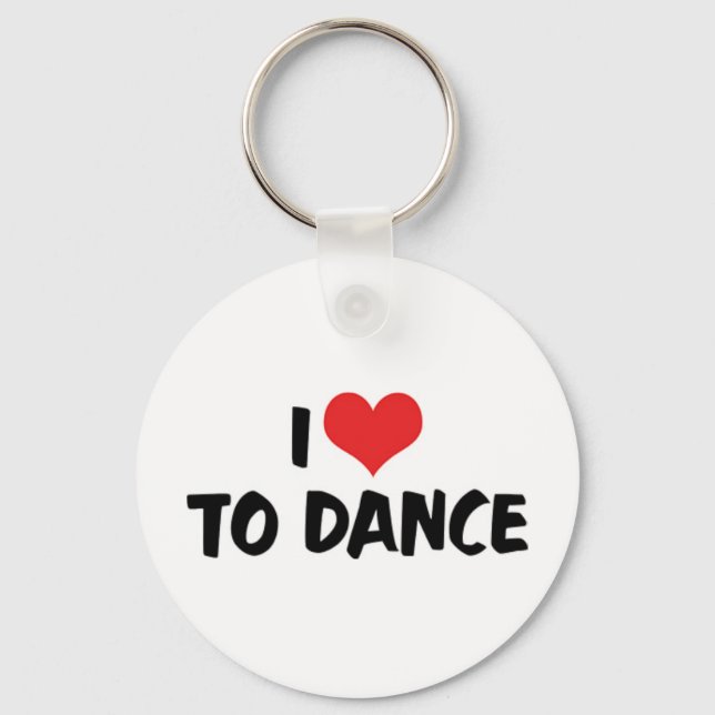 I Liebe Herz to Tanz - Ballett Tango Waltz Lover Schlüsselanhänger (Vorderseite)
