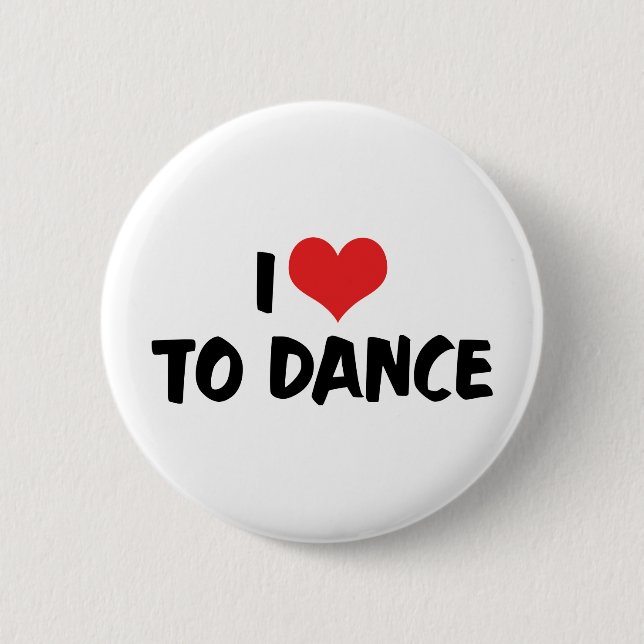 I Liebe Herz to Tanz - Tango Waltz Ballett Lover Button (Vorderseite)