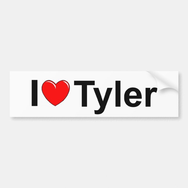 I Liebe (Herz) Tyler Autoaufkleber (Vorne)