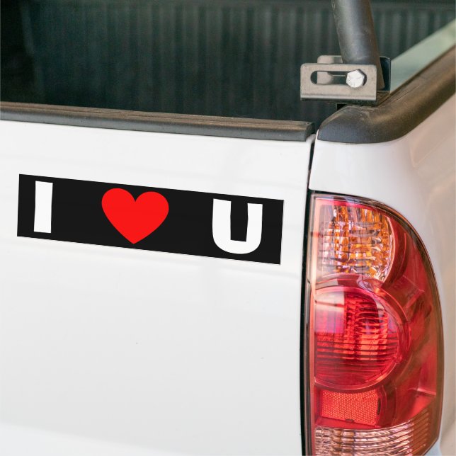 I LIEBE "HERZ U" AUTOAUFKLEBER (Auf Lkw)