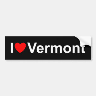 I Liebe (Herz) Vermont Autoaufkleber