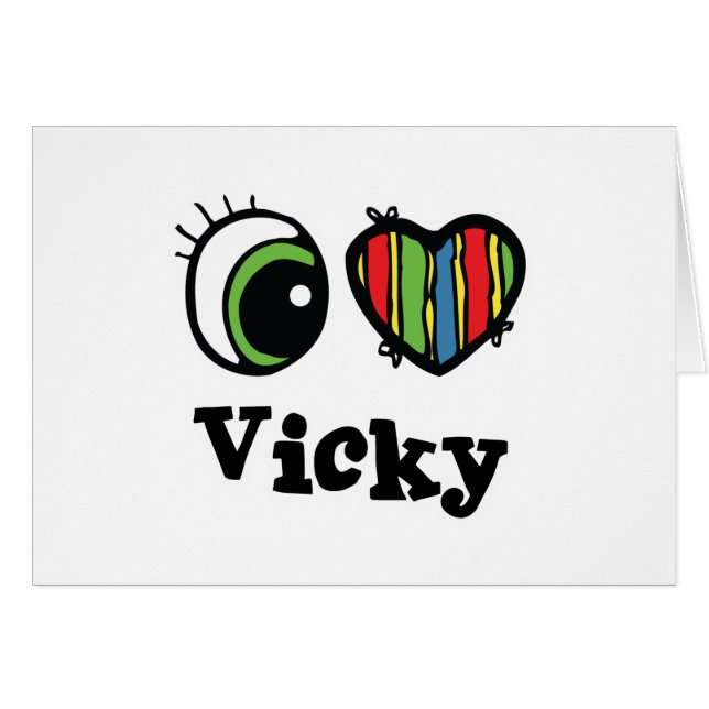 I Liebe (Herz) Vicky (Vorderseite (Horizontal))