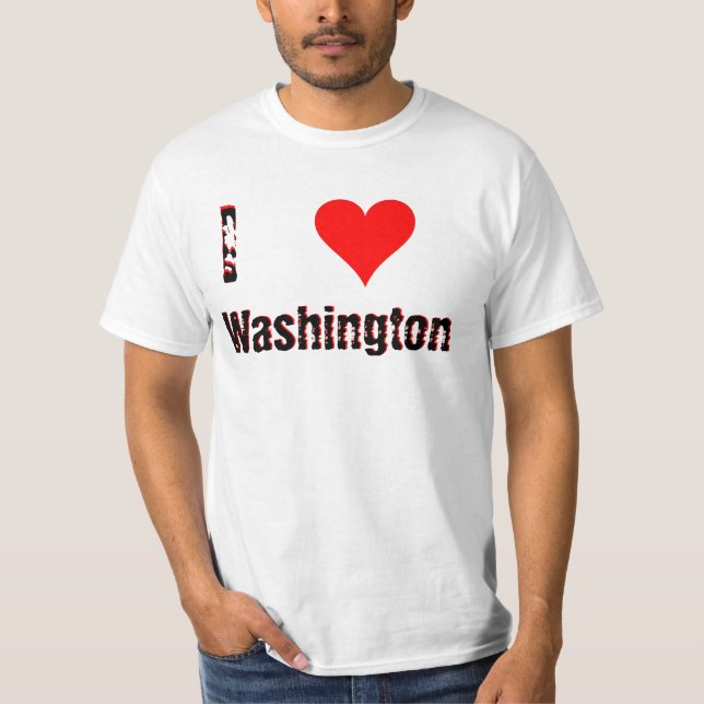 I Liebe (Herz) Washington T-Shirt (Vorderseite)