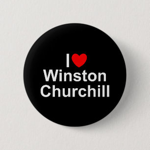 I Liebe (Herz) Winston Churchill Button