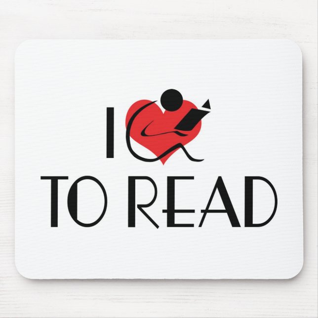 I Liebe Herz zu lesen - buchen Mousepad (Vorne)