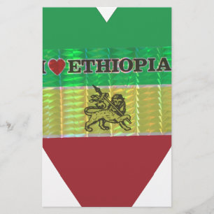 I Liebe Herzäthiopien: Flag Art Motif Briefpapier