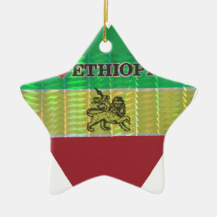 I Liebe Herzäthiopien: Flag Art Motif Keramik Ornament