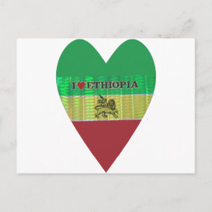 I Liebe Herzäthiopien: Flag Art Motif Postkarte
