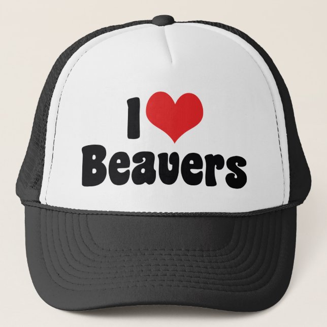 I Liebe Herzbeavers Truckerkappe (Vorderseite)