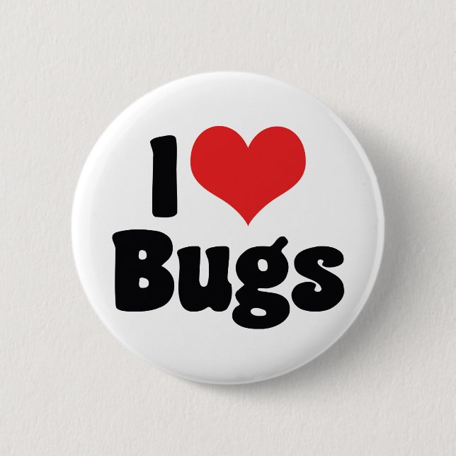 I Liebe Herzbeuge - Insekten Entomologe Button (Vorderseite)